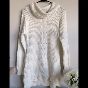 Ashley Stewart turtle neck cable neck sweater